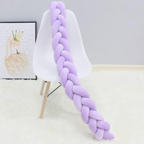 Trenza Almohada de Serpiente de Nudo, Almohada Trenzado, Alfombra Anticolisión para Cama, Protección Cama Trenza, Cojín Protección contra Caídas