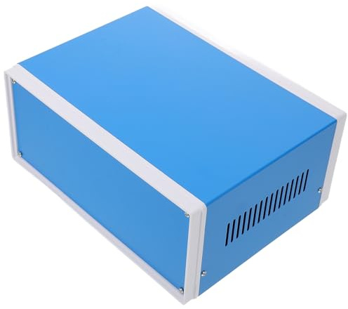ELAYARD Metal Junction Box Electric Project Case 110X250X190Mm Blue Metal Enclosure Box for Electronic Devices and DIY Electrical Projects
