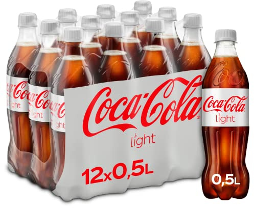 Coca-Cola Light, Softdrink ohne Zucker, Einweg Flasche, 12 x 500 ml | Prickelndes Erfrischungsgetränk mit originalem Coke-Geschmack, ohne Zucker und ohne Kalorien, koffeinhaltiger Softdrink