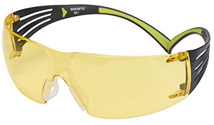 3M SF403AF, Gafas de Seguridad, marco (Negro/Verde), lente (Amarillo)