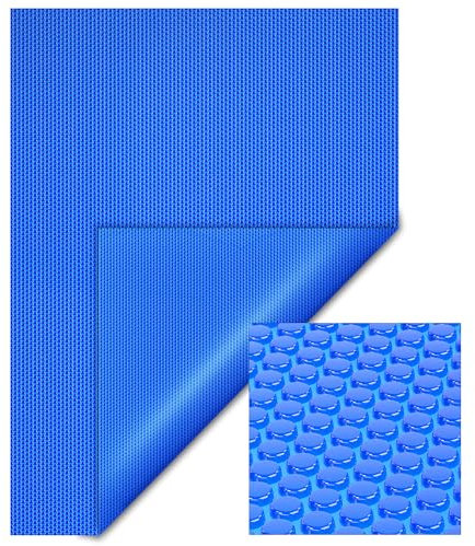 Wiltec Pool Solarfolie 5 x 8 m, blau, Poolheizung aus 400 µ starkem PE Film, Poolabdeckung Poolplane Solarplane rechteckig