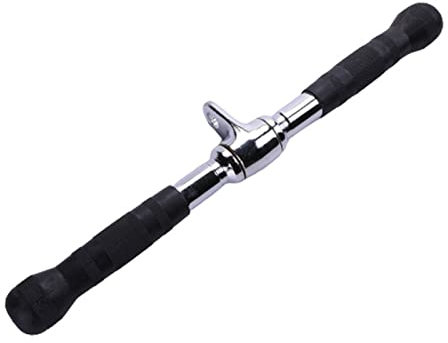 V3VOGUE Gerade Stange - Bizeps Trizeps Stange Gerade Griff, Latzug Stange Mit Drehgelenk, DIY Bizeps Zugstange Mit Karabiner, Für Home Gym Bodybuilding Arm Schulter Krafttraining (Size : 18in)