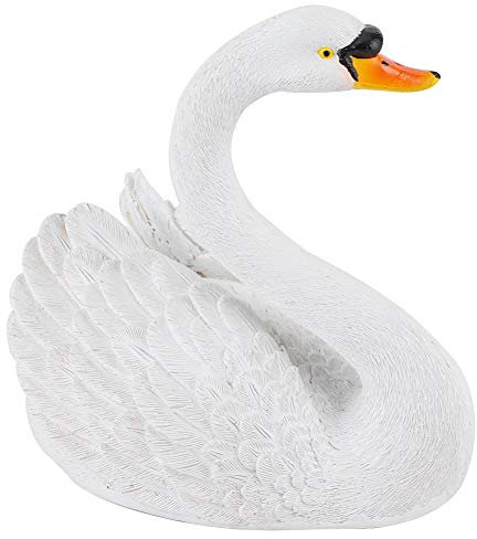 TOPINCN Adorno de Estanque de Cisne SeñUelo de Cisne Realista, Figurita de Cisne Flotante de SimulacióN de Resina para DecoracióN de JardíN de Paisaje