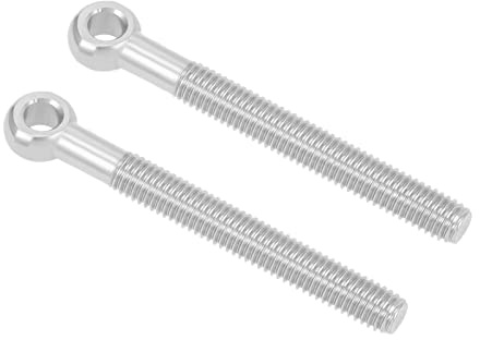 QUARKZMAN 2STK Maschinen Schulter Schaukel Anhebender Augenschraube | M8 x 70mm, Metrischer Gewindestift Welle Dowel Schleifen Loch Bolzen, 304 Edelstahl, Für Rohrleitung Torventile