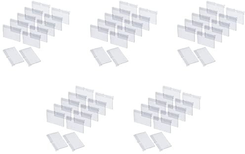 Keavenoy Etikettenhalter aus transparentem Kunststoff, 500 Stück für Etikettenhalter für Preisschilder im Einzelhandel im Regal aus Metall (6 x 4 cm)