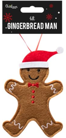 Weihnachtsbaumschmuck Lebkuchenmann aus Filz zum Aufhängen