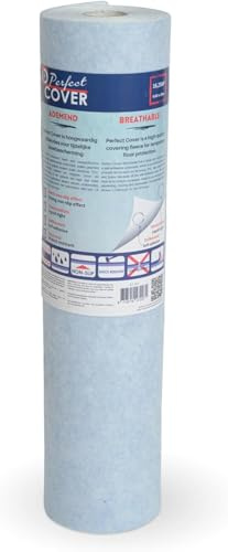 Perfect Cover Breathable - Malervlies – Abdeckfolie atmungsaktiv & selbstklebend – Abdeckvlies für Maler, Renovierung & Feuchtigkeitsschutz – Vliesstoff Malerfolie Bauschutzmatte (1 x 25m)