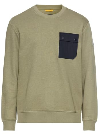 camel active Herren Lässiges Sweatshirt mit Kontrasttasche