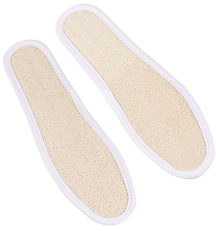 ORFOFE Einlegesohlen Atmungsaktiv Mit Luffa-schwamm-pad Schweißabsorbierende Schuhpolster Schuhkissen Für Alltag Und Sport Beige