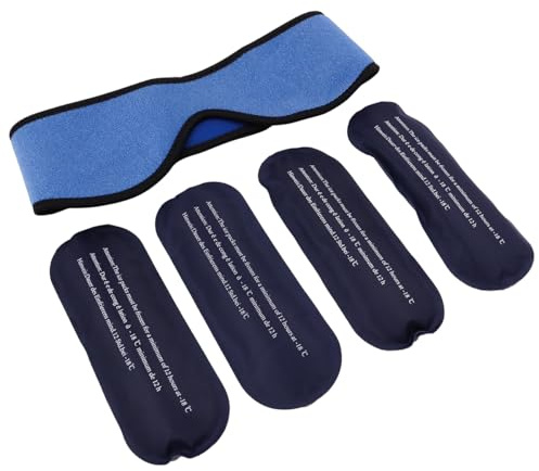 Sarini Face Ice Pack for Jaw Pain,Hot Cold Compress Jaw Ice Pack for Wisdom Teeth Pain Relief/Chin/Facial Surgery/TMJ/Migraine/Face Swelling with 4 Reusable Gel Cold Packs