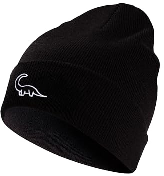Occulto vinter mössa pojkar & flickor (modell: Lian) Svart Dino