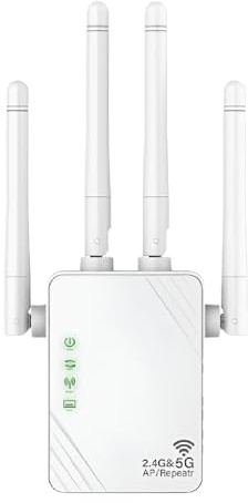 Rynli WiFi Extender Booster Dual Band 1200Mbps Long Range Wireless
