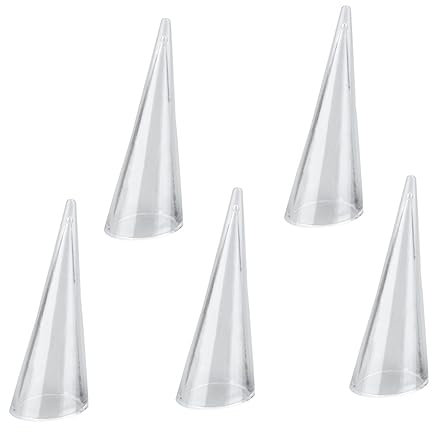 GALPADA 5stücke Schmuckring-displayhalter Aus Acryl Kegelförmig Und Hohl Für Stabilen Tischstand Leicht Montierbar Ohne Werkzeug Für Einzelhandel Und Schmuckausstellungen