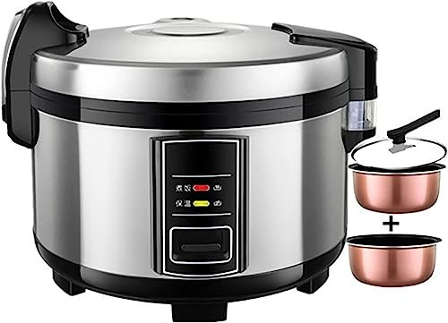 Olla arrocera Comercial de Doble Revestimiento Olla arrocera eléctrica Aislamiento automático para hoteles, restaurantes, comedores, escuelas, para 10-50 Personas, 15L