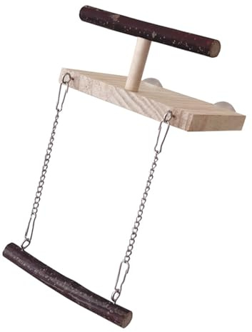 Papageien-Plattform aus Naturholz, Vogel-Spielplatz, Sitzstangen, hängendes Käfig-Zubehör mit mehreren Schichten für Papageien