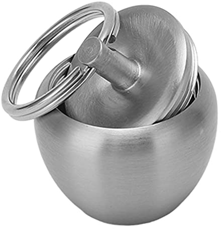 Petite boîte à médicaments portable en verre scellé - Pilule en métal pour camping - En acier inoxydable - Organisateur de pilules pour la sécurité