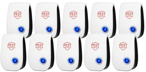 Ultrasonic Pest Repellent 10 Packs, Plug-in Ultrasonic Pest Repellent Indoor, Effectively Repel Mosquitoes Mice Flies Cockroaches Insects Spiders Ants, Pest Control for Home Office Kitchen Room