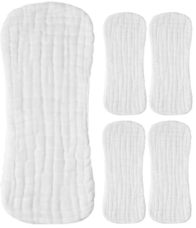 UPKOCH 5 Pezzi Inserti in Cotone per Pannolini Riutilizzabili, Assorbenti e Lavabili, Misura Piccola 35x15 Cm per Ragazzo Ragazza da 0 a 3 Mesi, per Viaggi e Uscite