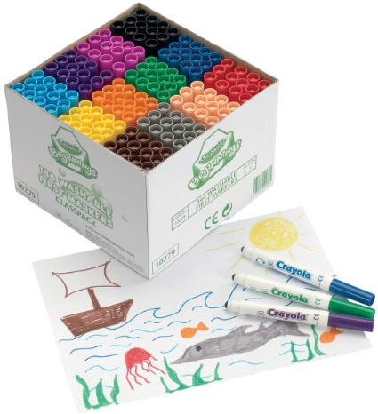 CRAYOLA MyFirst Washable Markers - Assorted Colours (Pack of 144) | Perfect for School Classrooms