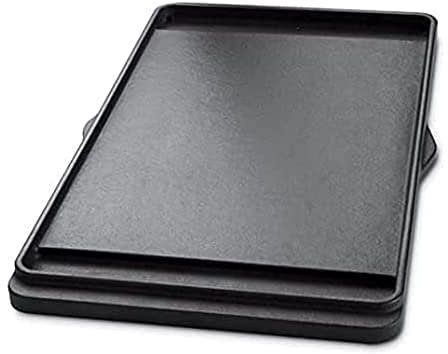 Weber Spirit Gasgrill-Platte der Serie 200 / Wendbare Gusseisen-Plancha mit Antihaft-Oberfläche, Strapazierfähiges Grillzubehör, 44 x 26 cm, Schwarz