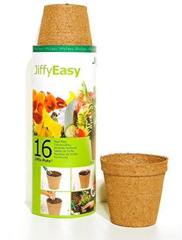 16 JIFFY Torf-Anzuchttöpfe rund ø 8 cm