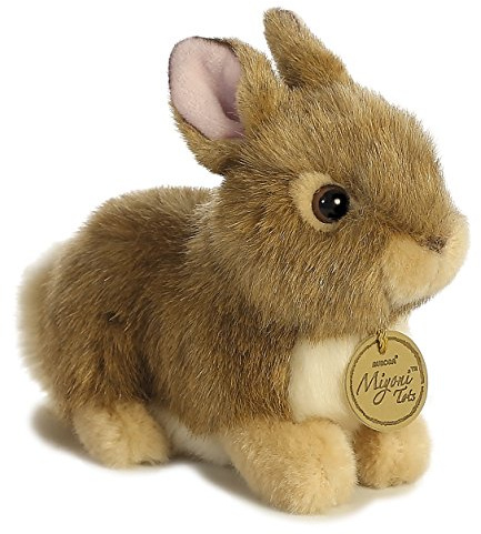 Aurora® Adorable Miyoni® Tots Baby Bunny Stuffed Animal - Lifelike Details Make a Cherished Companion - Perfect for Decorating Bedrooms or Classrooms - Brown 6.5 Inches