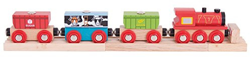 Bigjigs Rail Cereal Train - Other Major Wooden Rail Brands are Compatible