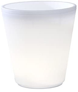 Konstsmide 7454-000EE Assisi Low Voltage LED Outdoor Landscape Illuminated Large Plant Pot / 15 LED / Plastic / IP44 / White