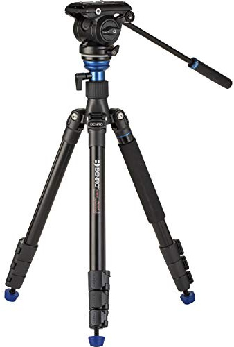 Benro A2883FS4PRO Travel Angel Aero-Video - Kit de trípode con Columna de nivelación y Cabezal S4PRO, Carga útil de 9.5 Libras