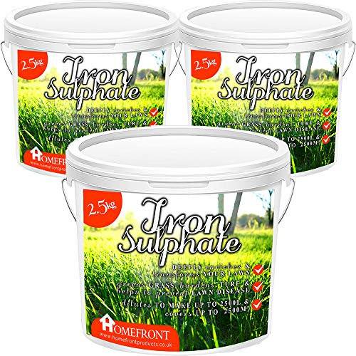 Homefront Iron Sulphate - Makes Grass Greener, Hardens Turf and Prevents Lawn Disease - Makes up to 7500L When Diluted & Covers up to 7500m2 (7.5 kg)