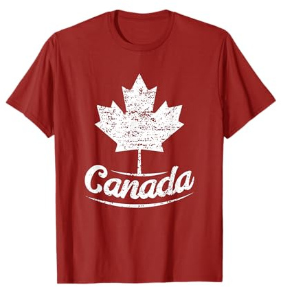 Bandiera canadese d'epoca Canada Bandiera Foglia d'acero Maglietta
