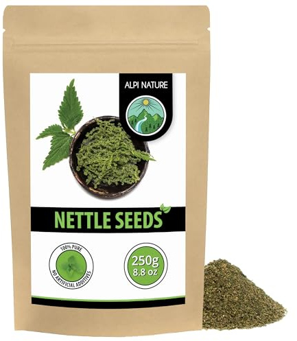 Alpi Nature Ortiga Semillas 250g, Vainas de Ortiga Secas y Frotadas para Té, Urtica dioica