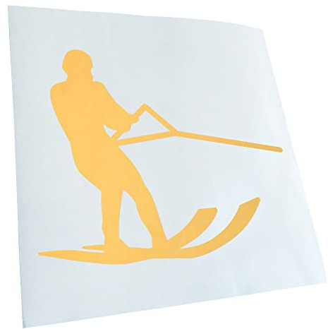 Kiwistar - Autocollant - pour ski nautique - chromee doré - G24 - Pour voitures, vélos, véhicules, motos, cyclomoteurs, tuning, vitres arrière