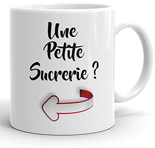 Kalféa Mug humour sexy tasse une petite sucrerie avec le café et motifs bonbons gélifiés oursons qui font l'amour pour femme et homme idée cadeau originale et drôle fête anniversaire Noël