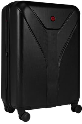 WENGER Ibex M Hardside Case with 4 Wheels, Trolley, M, 64 (78) l, Safety Lock, Women Men, Travel Holiday