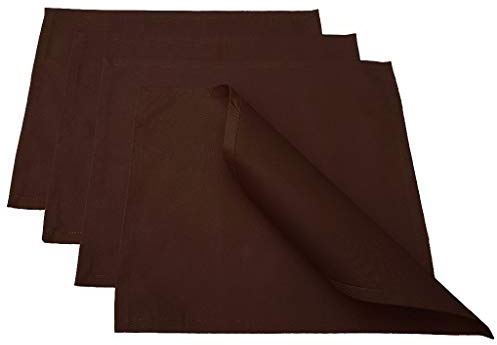 Lemos Home Hochwertiges Platzset Platzdeckchen 4 Stück aus 100% Baumwolle Kollektion Konzept, Farbe & Größe wählbar (Platzset 4er Set - 46x36cm, Chocolate)