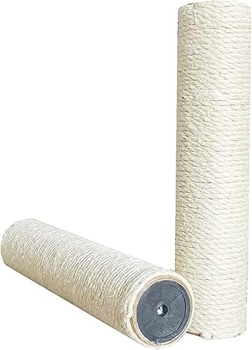 Recambio de rescador, Tronco de Repuesto, sisal Natural, Diametro 9cm, Altura 60cm, Rosca 10mm