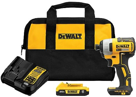 DEWALT 20V MAX Impact Driver, 1/4 Inch, Battery and Charger Included (DCF787D1)