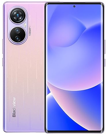 Blackview A200 Pro Téléphone Déverrouillé, Caméra 108MP, 24GB+256GB, 6,67 2.4K AMOLED FHD+, Capteur d'Empreinte sous l'écran, Charge Rapide 66W, Double SIM Smartphone Android 13, GPS NFC Violet
