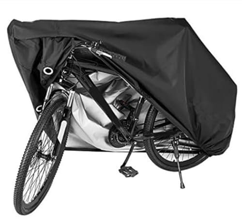 LATRAT Extérieure Bâche de Protection de Bicyclette Imperméable, 210D Haute Qualité Housse, Convient Aux Vélos et électrique Motos et Scooters, Peut Couvrir Jusqu'à Deux Vélos ( Noir 200*70*110cm)