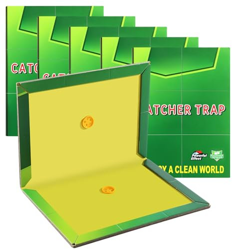 Sticky Traps Pest Traps Boards - Large Extra Strong Sticky Trap Pests Trap Pads for Indoor Outdoor Garden Kitchen Office (5 Pack)