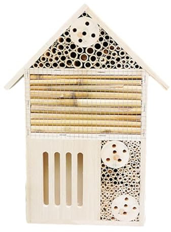 Bienenhaus Garten Bienenhaus Holz Bienenkiste Maurerbienen Natur Holz Schmetterlingshotel Bienenhotel für Wildbienen Bestäuber Bienenhotel Bienenhotel Outdoor Garten