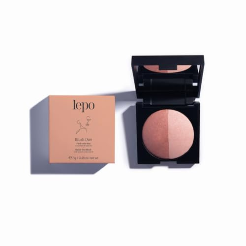 LEPO | Blush Duo, Fard Cotto Duo con Amido di Mais Bio, Un Accordo Naturale di Colori per un Incarnato Luminoso!