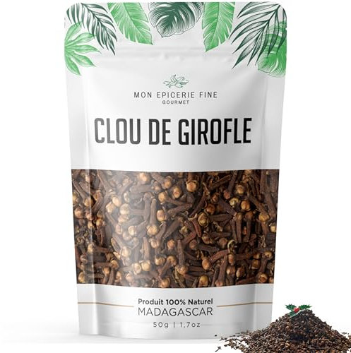 Chiodo di garofano intero del Madagascar – Selezione gourmet – Sapore intenso e 100% naturale – Sacchetto ZIP richiudibile e riciclabile Made in Europe 50 g