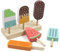 Giocattolo per gelateria in legno per bambini, 6 varietà di gelato, giocattolo in legno con supporto, giocattolo educativo, design cartoni animati, per ragazze e ragazzi dai 3 anni in su, per bambini