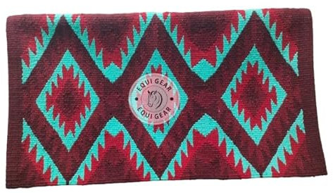 EQUIEMPRESS Sattelunterlage Western Ranch/Westernsatteldecke aus Neuseelandwolle, Top Wool Pad Sensor Flex (Anpassung möglich) A-421 (34 x 36)