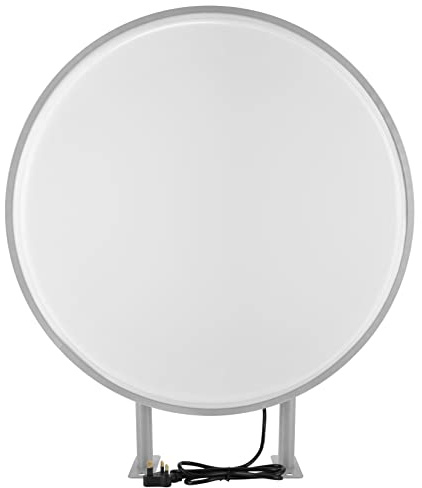 60cm LED Double Sided Outdoor Round Illuminated Projecting Light Box Shop Sign,WITH Long Power Cord AND Bracket,for Stores,Supermarkets,Beauty Shops