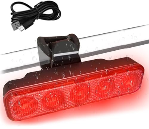 Luce Posteriore Per Bicicletta - 1,5x3x7cm ABS Luce Posteriore Segnaletica Per Scooter | Lucee Per Bici Da Corsa Posterioree | 4 Modalità Lampeggio Frenata Impermeabile Sicurezza Per Città Notturno