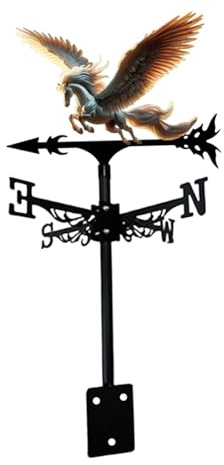 perfk Veleta de Metal con Forma de Caballo, diseño Retro, Adorno de Hierro Forjado para jardín, terraza, Patio o Exterior, Style B