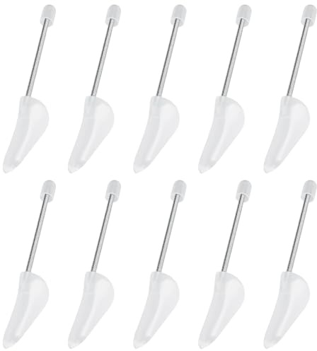 SUNNYNEST 10 Pair Shoe Trees Adjustable Transparent Spiral Spring Shoe Shaper Holders for Men & Women